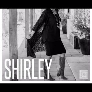 LuLaRoe Black Lace Elegant Goth Shirley Size Large